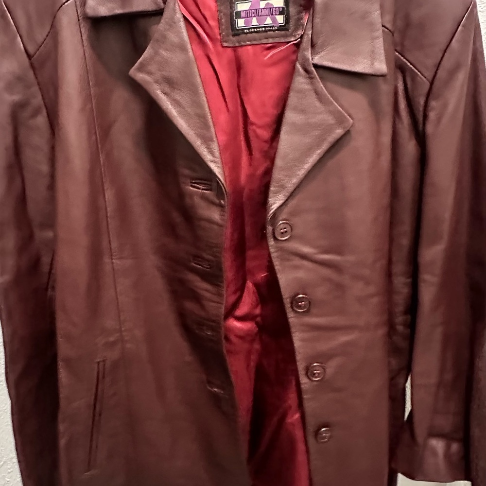Women’s Burgundy Leather Jacket